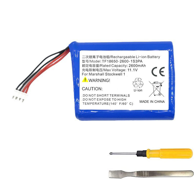 CAESEA 11.1V Replacement Battery for Stockwell for Marshall, fits Part Number TF-2200-1S3PA, 2600mAh / 28.86Wh