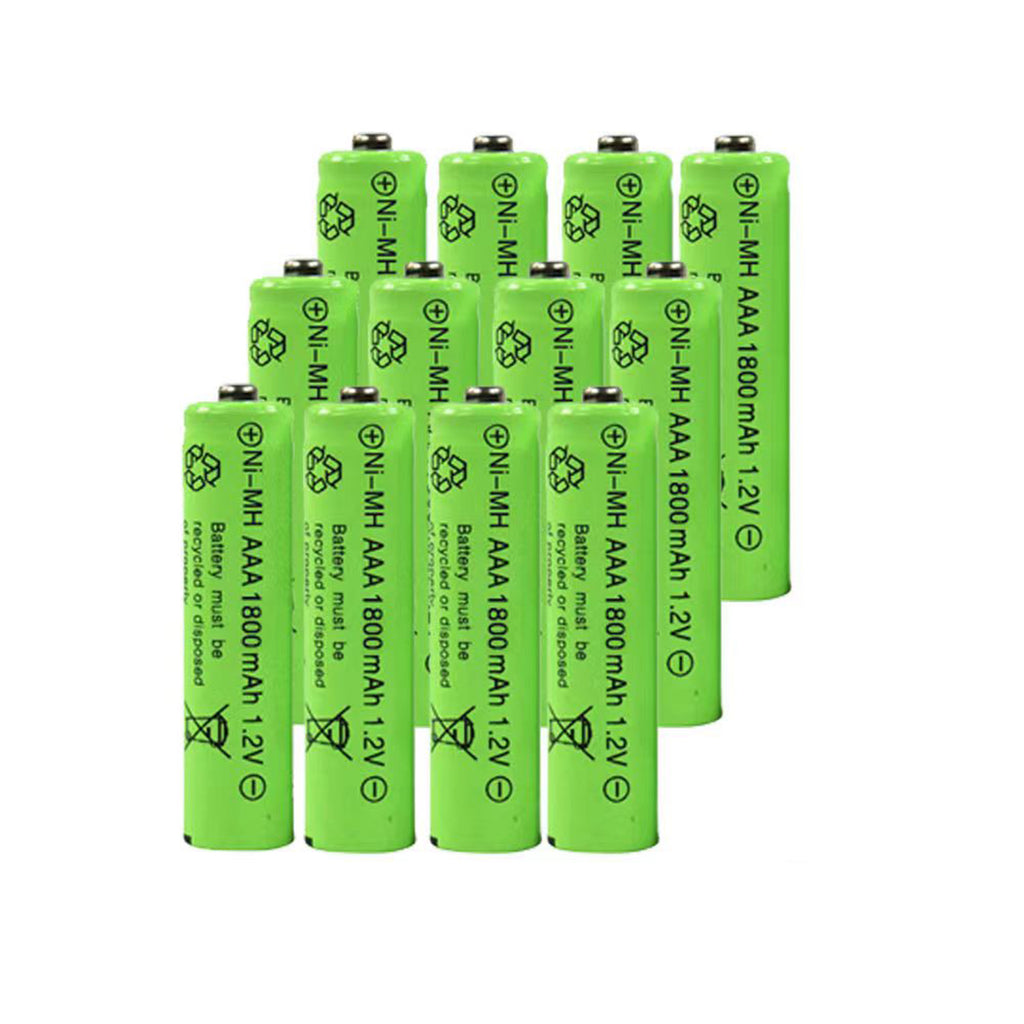 CAESEA 1.2V AAA Ni-MH Rechargeable Battery 1800mAh for Keyboard Mouse Solar Light Remote Control - 12 Pack